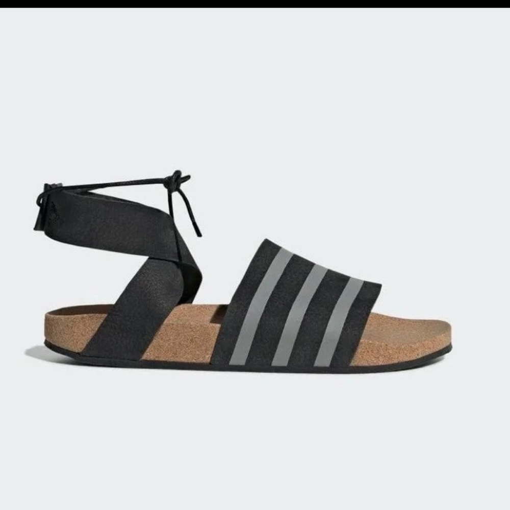 Adidas Original Adilette Ankle Wrap leather Sandals. Size 7. NWOT